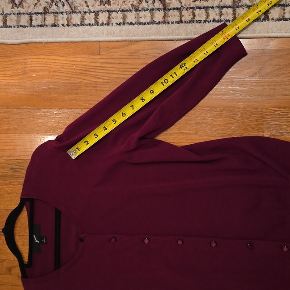 GNW BRAND WOMEN'S BURGUNDY FRONT BUTTON CARDIGAN SWEATER SIZE LARGE - Picture 13 of 15